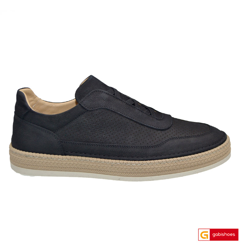 Pantofi Casual Piele Naturala Neagru Nabuc Gabriel 2007 – GabiShoes