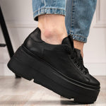 Pantofi Sport Piele Naturala Neagra Lorena 3728-3