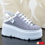 Pantofi Sport Piele Naturala Intoarsa Gri Lorena 3930-1