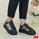 Pantofi Sport Piele Naturala Neagra Lorena 5000-2026