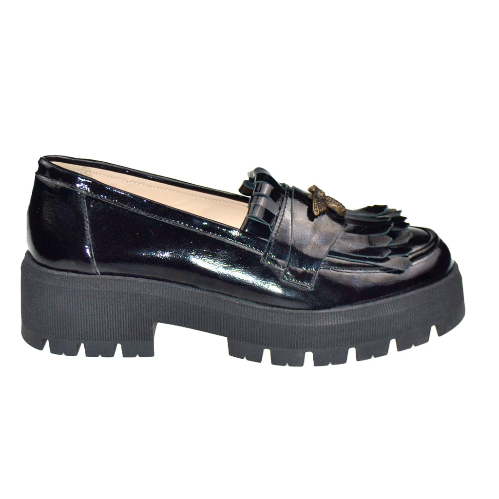 Pantofi Dama Piele Naturala Neagra Gabinna 2007-3