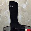 Cizme Dama Piele Naturala Intoarsa Neagra Lorena 4149-1