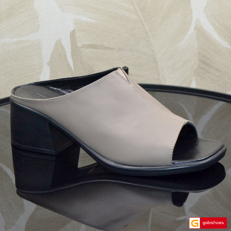 Papuci Dama Piele Naturala Taupe Gabinna 3768-2