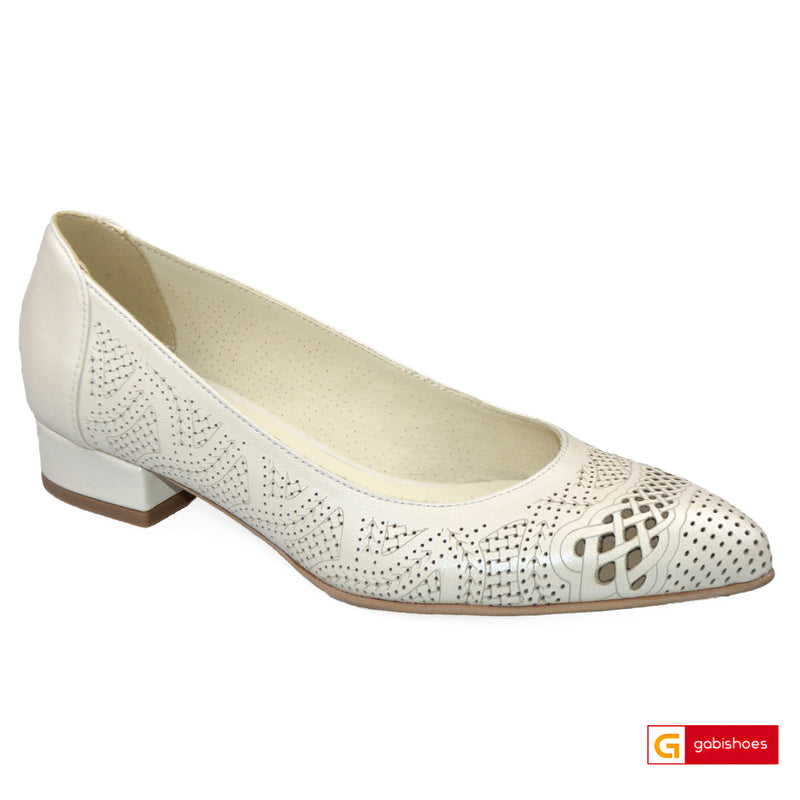 Pantofi Office Dama Piele Naturala Bej Lorena 3767-1