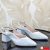 Sandale Dama Office Piele Naturala Argintie Lorena 1596