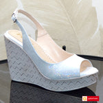 Sandale Dama Piele Naturala Alb Sidef Lorena 3917-1