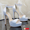 Sandale Dama Piele Naturala Alb Sidef Lorena 300-16