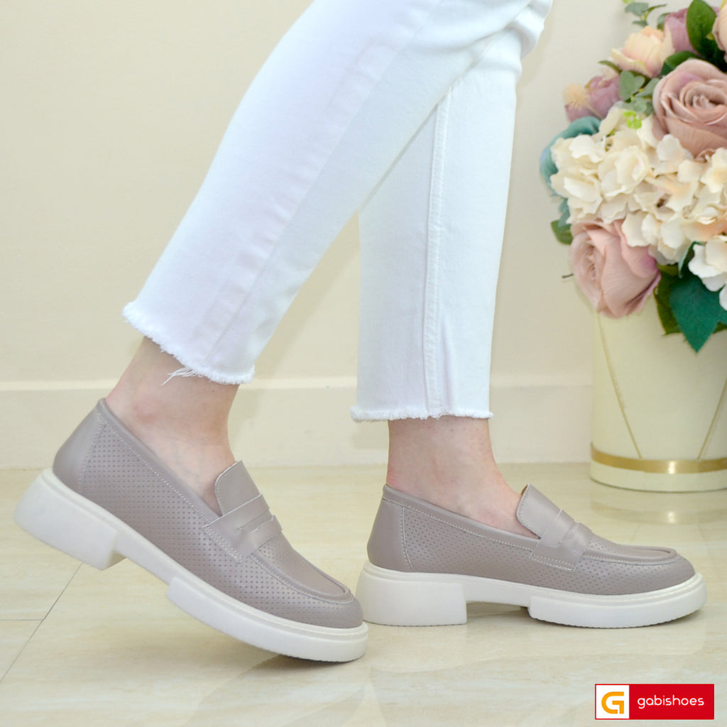 Pantofi Sport Piele Naturala Bej Gabinna 3724-1