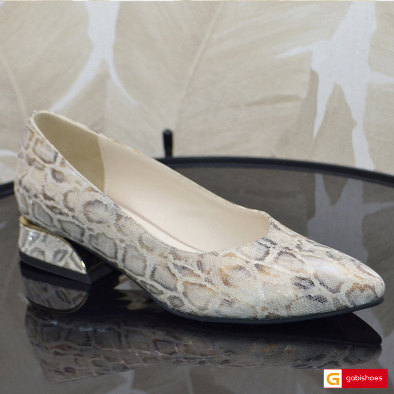 Pantofi Office Dama Piele Naturala Aurie Lorena 3995-3