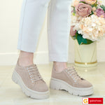 Pantofi Casual Dama Piele Naturala Intoarsa Capuccino Lorena 1736-4