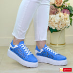 Pantofi Dama Sport Piele Naturala Blue Gabinna 3220-2027