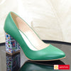 Pantofi Office Dama Piele Naturala Verde Lorena 474-35