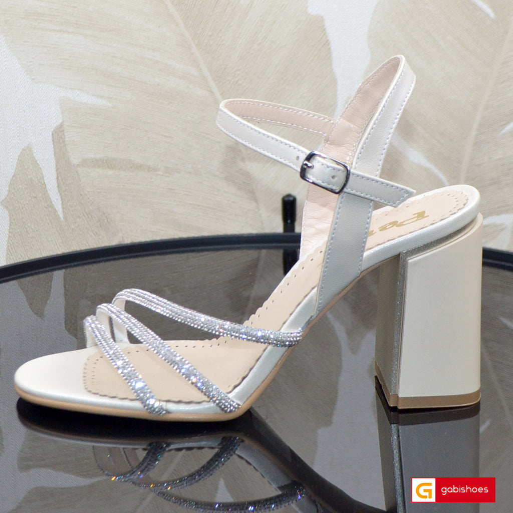 Sandale Dama Piele Naturala Bej Sidef Gabina 3925-1