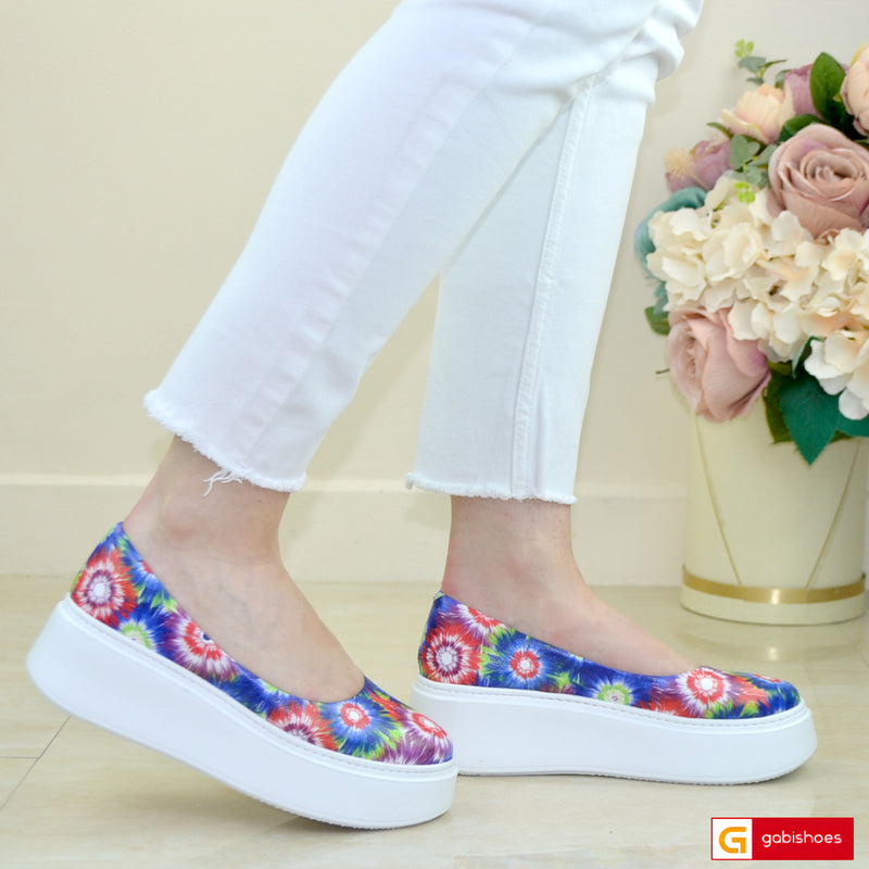 Balerini Piele Naturala Multicolora Gabriela 3146-43