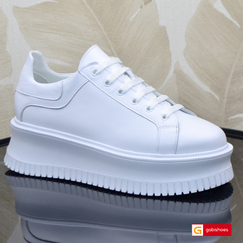Pantofi Sport Dama Piele Naturala Alba Lorena 3977-1