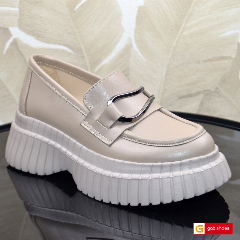 Pantofi Dama Piele Naturala Taupe Lorena 3596-2