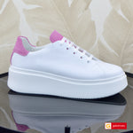 Pantofi Sport Piele Naturala Alb cu Siclam Gabinna 1231-5