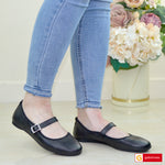 Balerini Dama Piele Naturala Neagra Natalia 164-91168