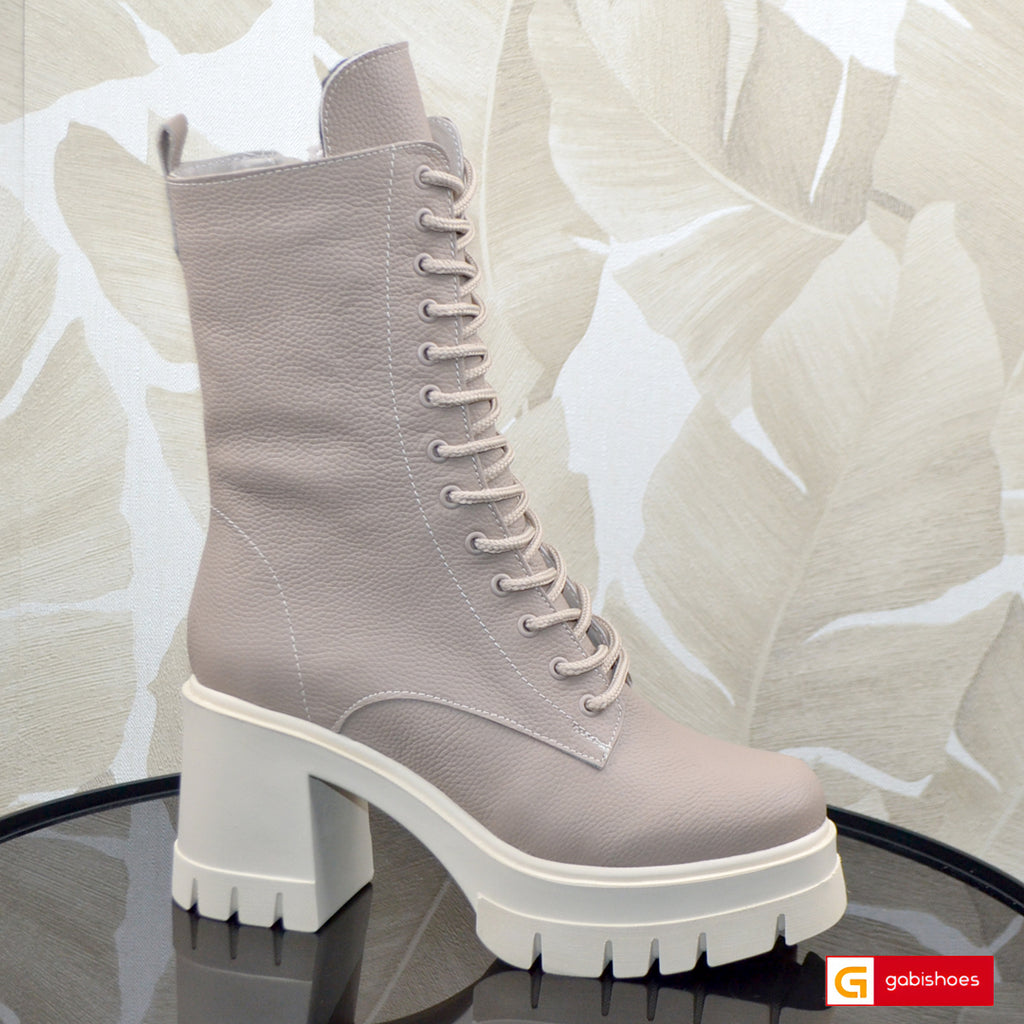 Ghete Dama Piele Naturala Taupe Gabinna 3711-29