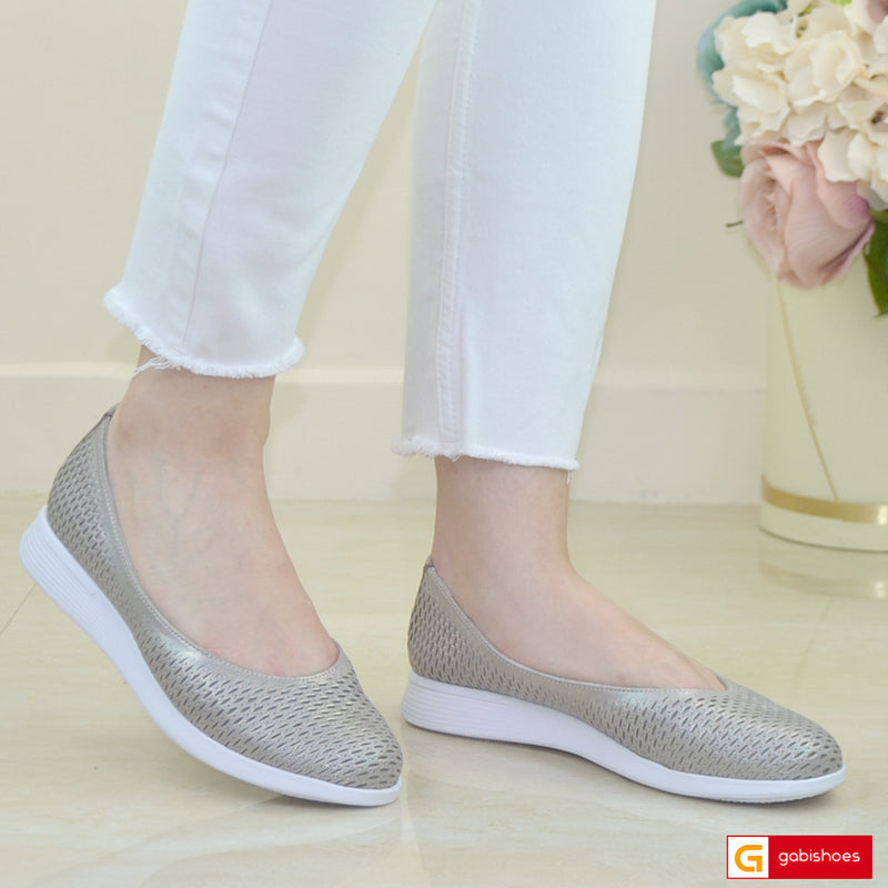 Balerini Piele Naturala Taupe Sidef Lorena 3857-1
