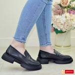 Pantofi Casual Piele Naturala Neagra Gabinna 3724-3