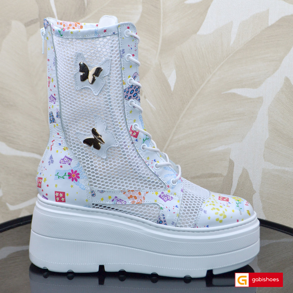 Ghete Sport Dama Piele Naturala Multicolora Lorena 3932-1