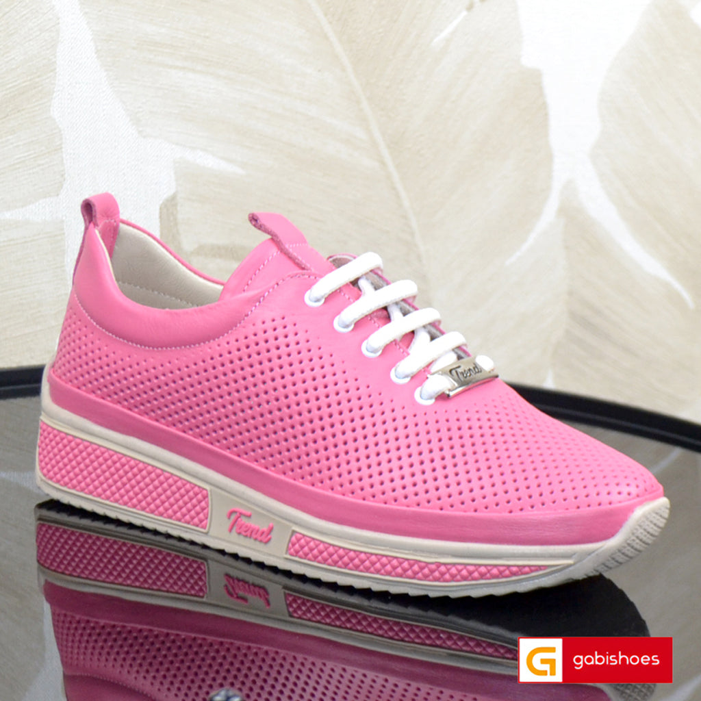 Pantofi Sport Piele Naturala ciclame Gabinna 210-889