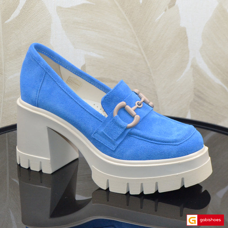 Pantofi Casual Dama Piele Naturala Blue Lorena 3677-2