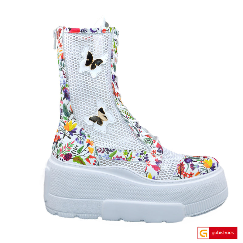 Ghete Sport Dama Piele Naturala Multicolora Lorena 3972-1 New