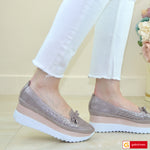 Pantofi Sport Piele Naturala Taupe Gabinna 3156-6