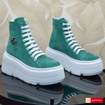 Ghete Sport Dama Piele Naturala Verde Lorena 3517-18