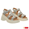 Sandale Piele Naturala Auriu cu Bej Lorena 3400-9