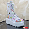 Ghete Sport Dama Piele Naturala Multicolora Lorena 3932-2