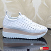 Pantofi Sport Piele Naturala Alba Lorena 6000-5