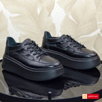 Pantofi Sport Piele Naturala Neagra Lorena 3742-21