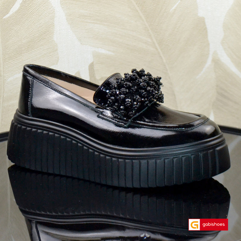 Pantofi Casual Dama Piele Naturala Neagra Lorena 3466-10