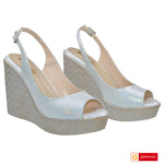 Sandale Dama Piele Naturala Alb Sidef Lorena 3917-1