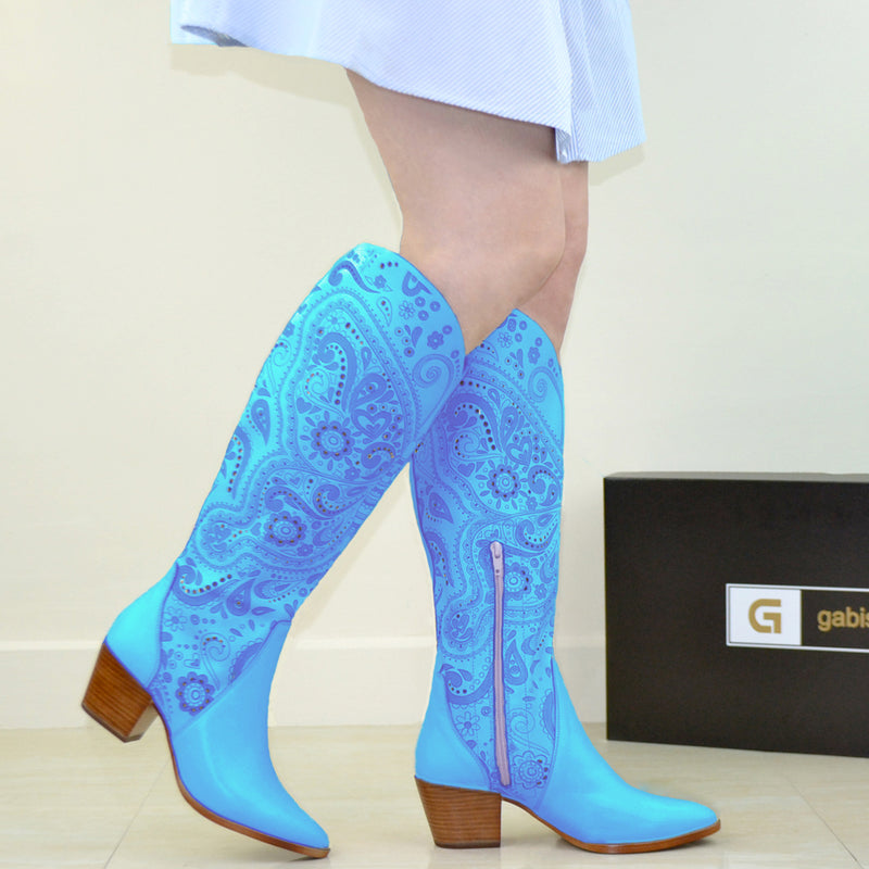 Cizme Dama Piele Naturala Blue Sandy 1691-5