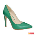 Pantofi Office Dama Piele Naturala Verde Lorena 374-78