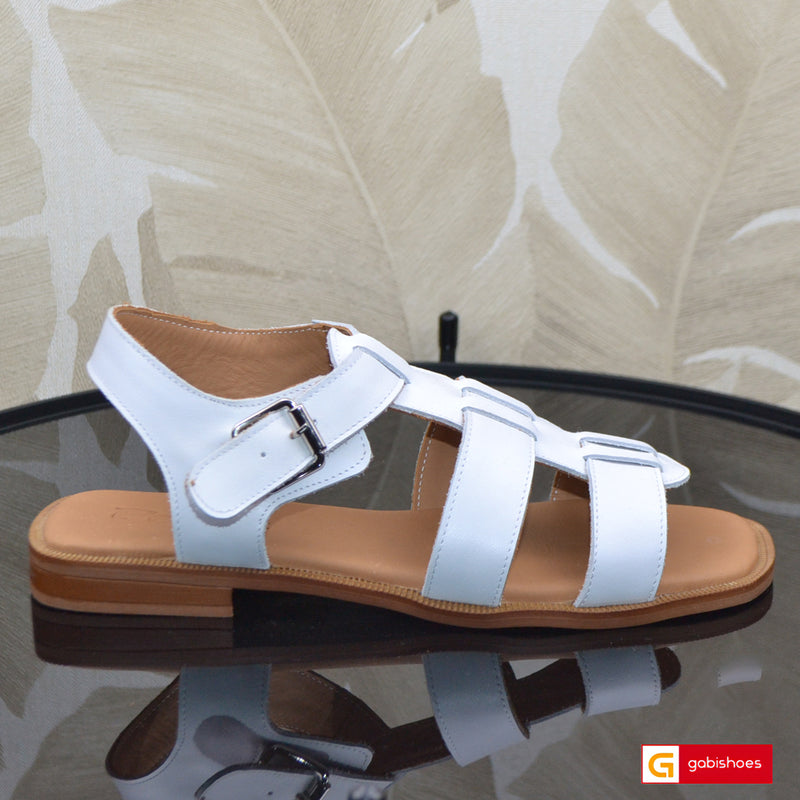 Sandale Piele Naturala Alba Lorena 3921-2