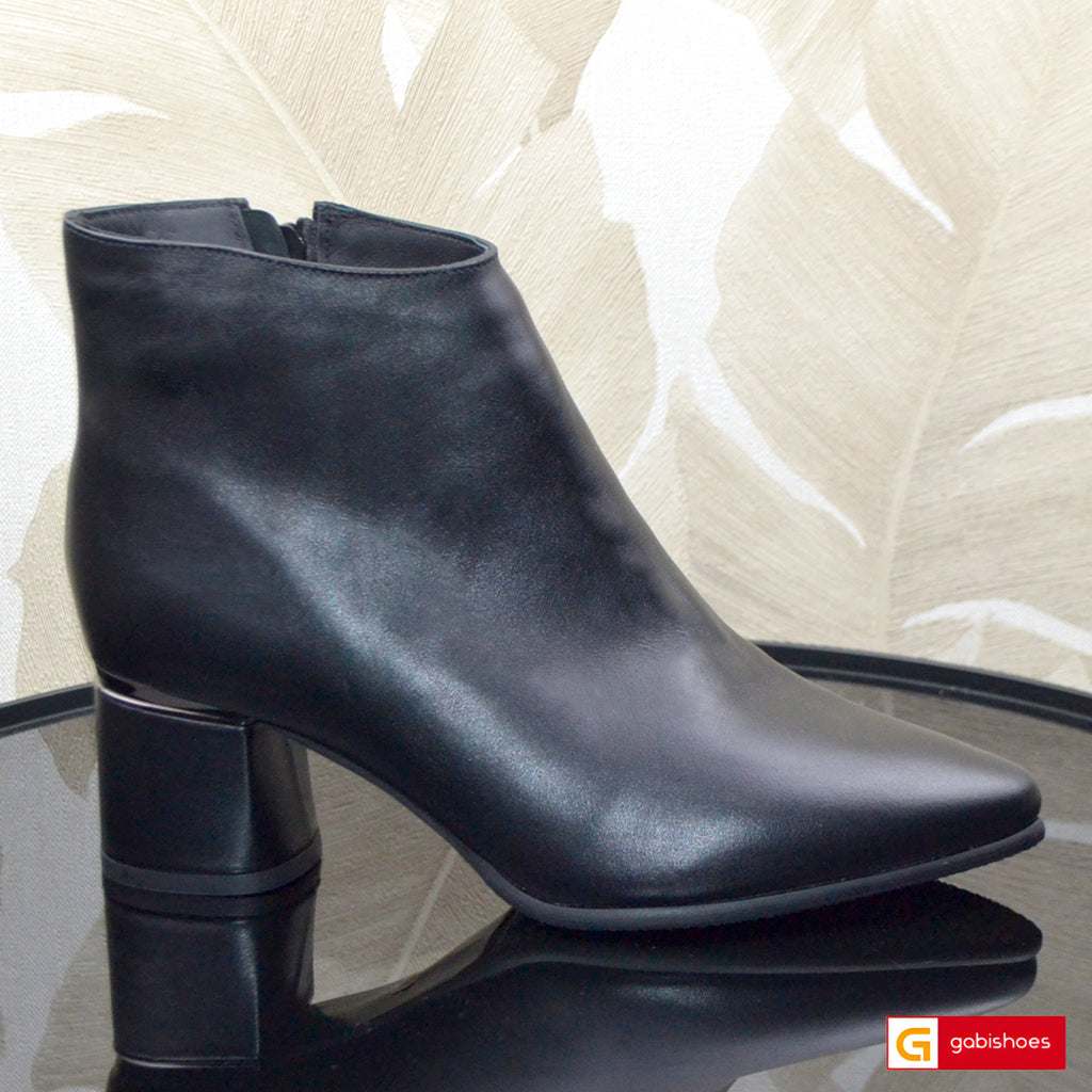 Ghete Dama Piele Naturala  Neagra Lorena 4060-1