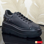 Pantofi Sport Piele Naturala Neagra Lorena 3890-3