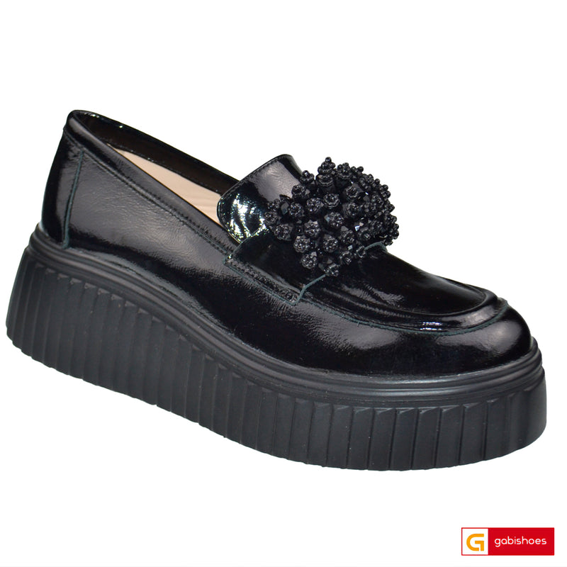 Pantofi Casual Dama Piele Naturala Neagra Lorena 3464 ACC