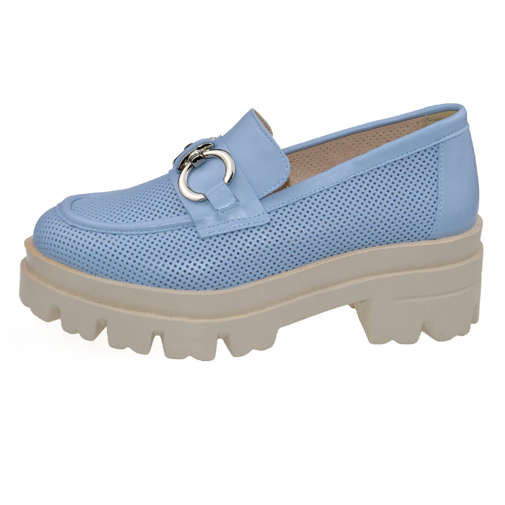 Pantofi Casual Piele Naturala Blue Lorena 1770-6