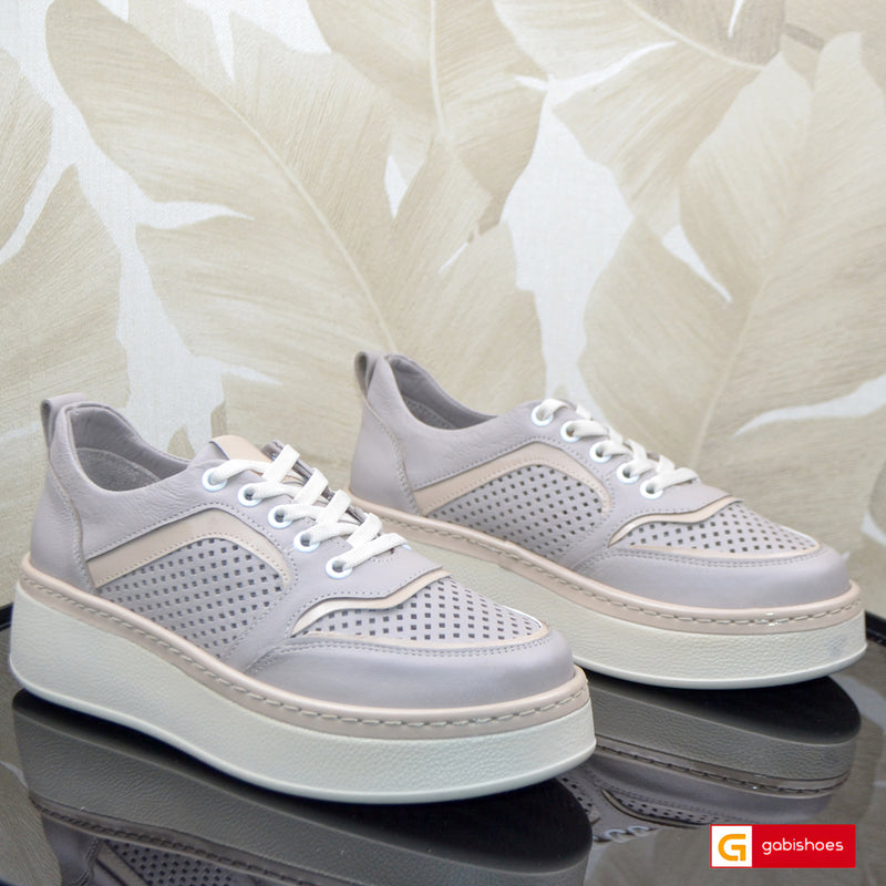 Pantofi Sport Dama Piele Naturala Taupe Gabinna 1269