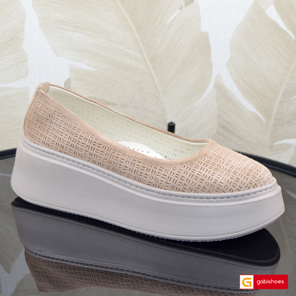 Balerini Piele Naturala Taupe Gabriela 3927-4