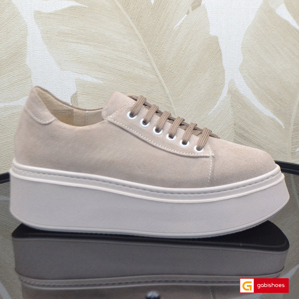 Pantofi Sport Dama Piele Naturala Taupe Gabinna 1269-2025
