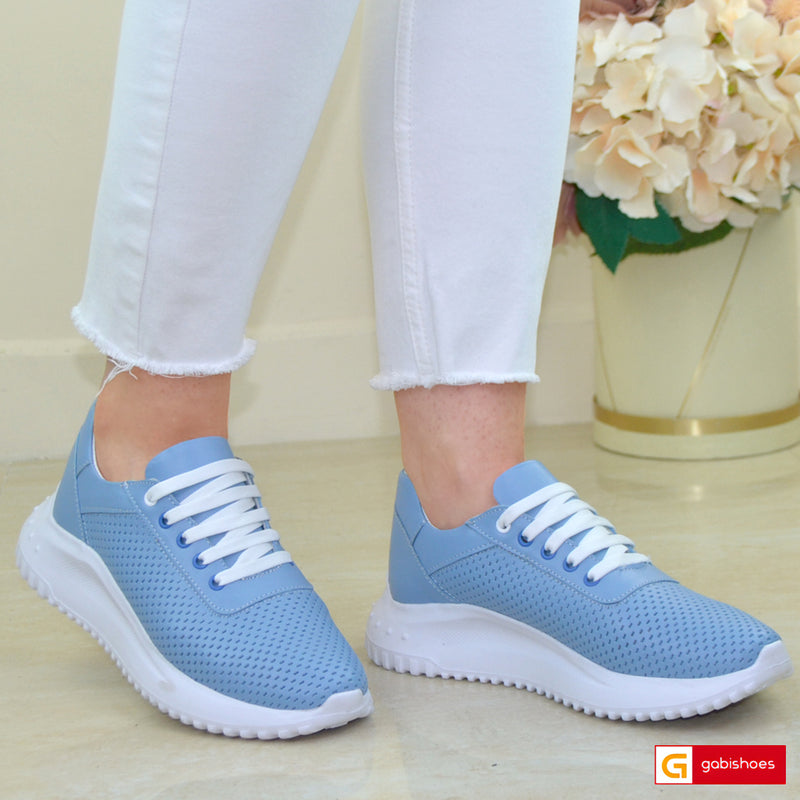 Pantofi Sport Piele Naturala Blue Gabinna 3834-2