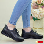 Pantofi Casual Piele Naturala Neagra Gabinna 0164-123005