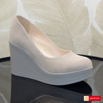 Pantofi Dama Piele Naturala Intoarsa Taupe Sandy 1422-12